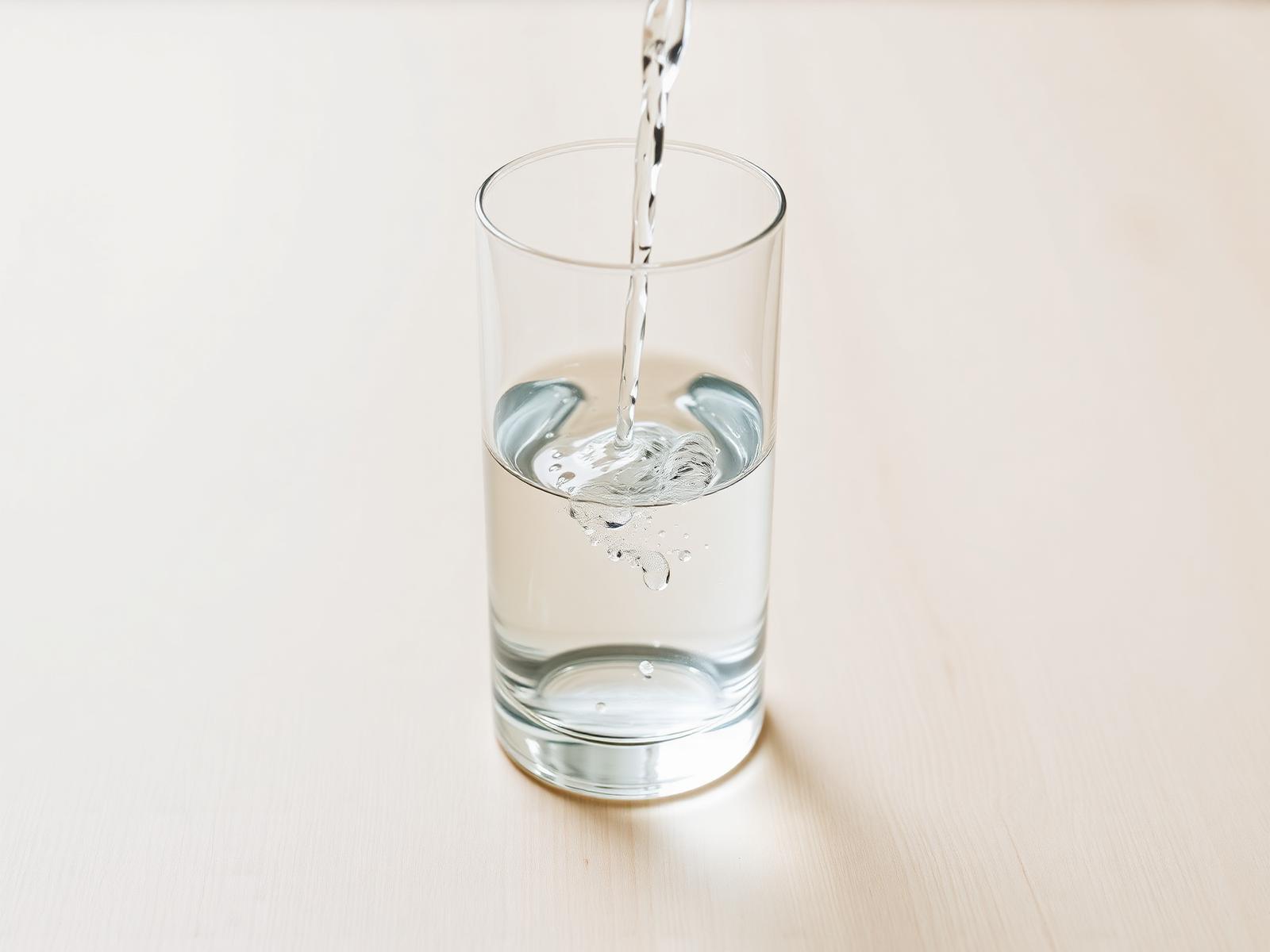 Klares Wasser in einem Glas